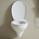 Cuvette WC suspendu NF blanche en céramique + abattant blanc - Sydney