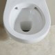 Cuvette WC suspendu NF sans bride en céramique + abattant frein de chute - Geo