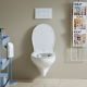 Pack WC suspendu bâti autoportant universel Ero + cuvette sans bride NF - Geo