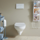 Pack WC suspendu bâti autoportant universel Ero + cuvette sans bride NF - Geo