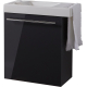 Meuble gris anthracite Solo avec lave-mains et porte serviette intégré pour Robinet à gauche