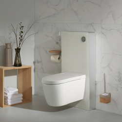 Pack WC bati support mural avec cuvette lavante - Façade blanche -Wc japonais - Tesa