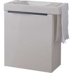 SOLO MEUBLE LM BLANC BRILLANT + LM HOUSTON + POIGNEE NOIRE