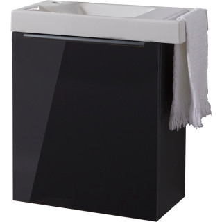 SOLO MEUBLE LM GRIS ANTHRACITE + LM HOUSTON + POIGNEE NOIRE