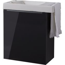 SOLO MEUBLE LM GRIS ANTHRACITE + LM HOUSTON + POIGNEE NOIRE