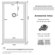 RECEVEUR CEANE 80X140 BLANC + BONDE DUCHA