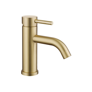 Mitigeur lavabo inox brossé doré avec bonde H 17.2 cm- Alois