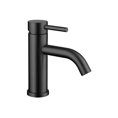 Mitigeur lavabo inox noir mat avec bonde H 17.3 cm- Alois