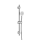 Ensemble barre de douche inox bross&eacute; - douchette 1 jet - flexible 150 cm - Barre 65 cm - Alois