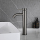 Mitigeur lavabo haut inox brossé gun metal avec bonde H 29.3 cm- Alois
