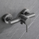 Mitigeur de douche mécanique inox brossé gun metal - Alois