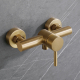Mitigeur de douche mécanique inox brossé doré - Alois