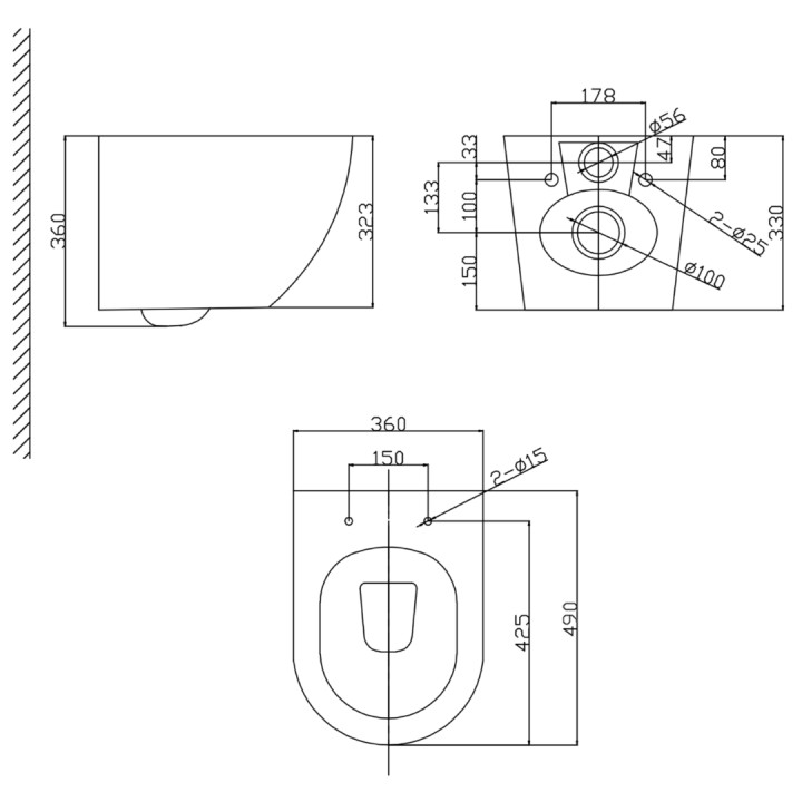 CUVETTE SUSPENDUE GDP GRIS MAT SANS BRIDE - COROLLA