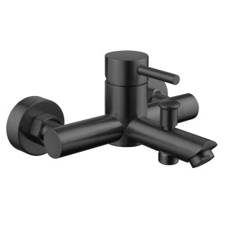 Mitigeur baignoire douche en inox noir mat - Alois
