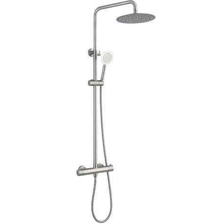 Colonne de douche en inox brossé - thermostatique - Alois