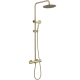 Colonne de douche en inox brossé doré - thermostatique - Alois