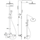 Colonne de douche en inox brossé gun metal - thermostatique - Alois