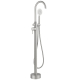 Mitigeur bain douche sur pied en inox brossé pour baignoire ilot - Alois