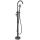 Mitigeur bain douche sur pied en inox bross&eacute; gun metal pour baignoire ilot - Alois