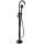 Mitigeur bain douche sur pied en inox bross&eacute; noir mat pour baignoire ilot - Alois