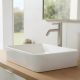 Mitigeur lavabo haut inox brossé avec bonde H 29.3 cm- Alois