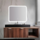 Miroir Salle de Bain - 80x80 cm - Rectangulaire - avec Éclairage Led - ORGANIC