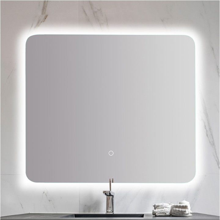 Miroir Salle de Bain - 80x80 cm - Rectangulaire - avec Éclairage Led - ORGANIC