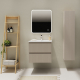 Meuble salle de bain 60 cm - Plan vasque céramique - Cachemire strié mat - A suspendre - Karaib 2