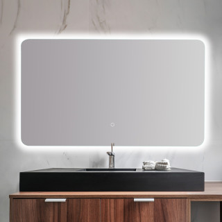Miroir Salle de Bain - 120x70 cm - Rectangulaire - avec Éclairage Led - ORGANIC