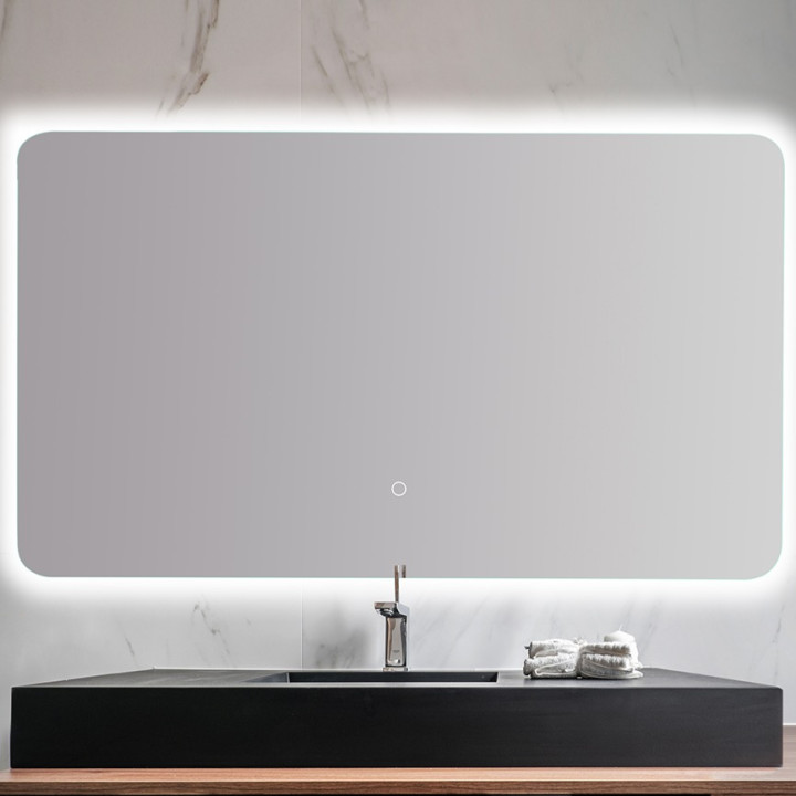 Miroir Salle de Bain - 120x70 cm - Rectangulaire - avec Éclairage Led - ORGANIC