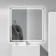 Miroir Salle de Bain - 80x80 cm - Rectangulaire - avec Éclairage Led - MIA