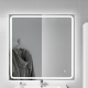 Miroir Salle de Bain - 80x80 cm - Rectangulaire - avec Éclairage Led - MIA