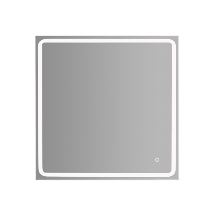 Miroir Salle de Bain - 80x80 cm - Rectangulaire - avec Éclairage Led - MIA