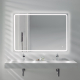 Miroir Salle de Bain - 100x80 cm - Rectangulaire - avec Éclairage Led - MIA