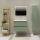 Meuble salle de bain 70 cm - Plan vasque Solid surface - Vert mat - A suspendre - Karaib 2