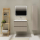 Meuble salle de bain 70 cm - Plan vasque Solid surface - Cachemire stri&eacute; mat - A suspendre - Karaib 2