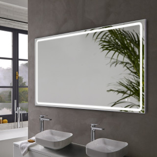 Miroir Salle de Bain - 120x80 cm - Rectangulaire - Anti-buée - Dimmable - avec Éclairage Led - MIA