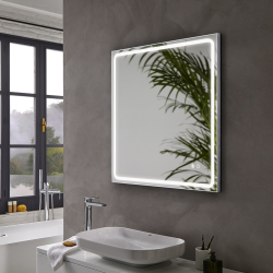 Miroir Salle de Bain - 60x80 cm - Anti-buée - Rectangulaire - avec Éclairage Led - MIA