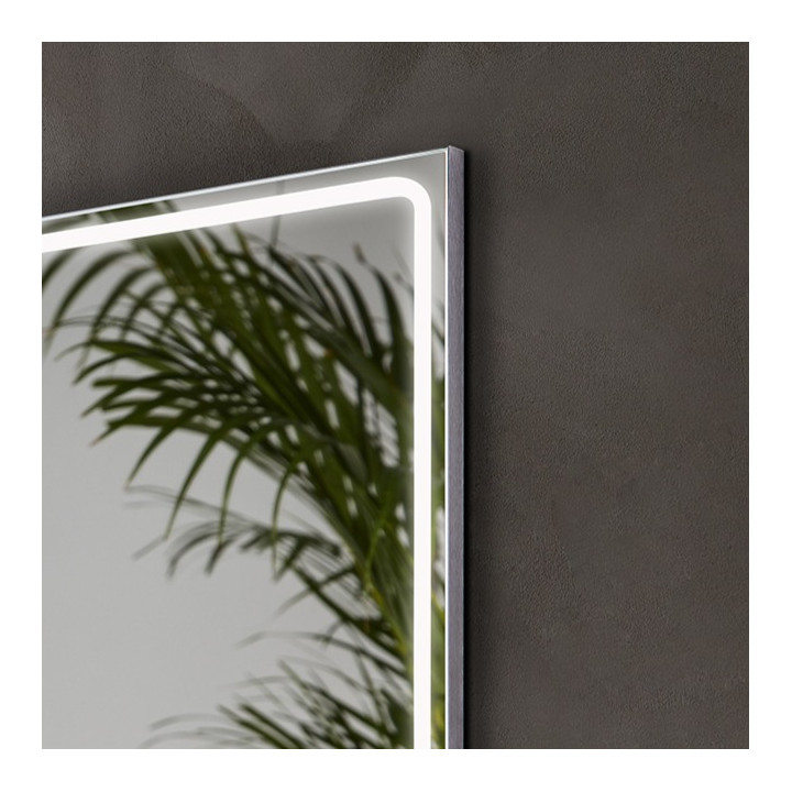 Miroir Salle de Bain - 60x80 cm - Anti-buée - Rectangulaire - avec Éclairage Led - MIA