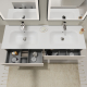 ENS. MEUBLE ET PLAN VASQUE KARAIB V2 1400 CACHEMIRE MAT