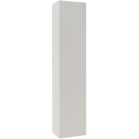 Meuble colonne salle de bain 140 cm suspendu - Blanc strié mat - Karaib 2