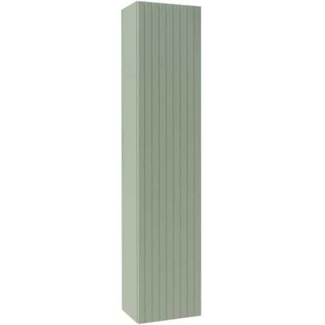 Meuble colonne salle de bain 140 cm suspendu - Vert strié mat - Karaib 2