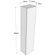 Meuble colonne salle de bain 140 cm suspendu - Blanc strié mat - Karaib 2