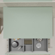 Meuble salle de bain 70 cm pour vasque à poser - Vert mat - A suspendre - Karaib 2