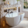 BAIGNOIRE ILOT AGATA OVALE 165X80 - 140 L - BLANC BRILLANT