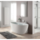BAIGNOIRE ILOT AGATA OVALE 165X80 - 140 L - BLANC MAT