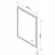 Miroir Salle de Bain - 60x80 cm - Anti-buée - Rectangulaire - avec Éclairage Led - MIA