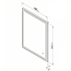 Miroir Salle de Bain - 70x80 cm - Rectangulaire - avec Éclairage Led - MIA