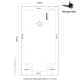 Receveur de douche grande taille 90x160 noir