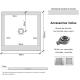 Receveur de douche 90x90 extraplat antidérapant blanc effet texturé + bonde - Ceane
